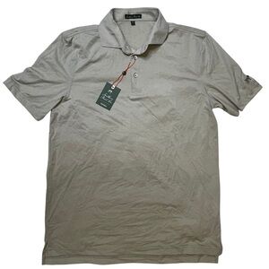 Southern Point Co Performance Polo Shirt Men’s Medium Beige Heather Stretch Golf
